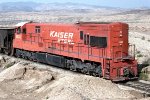 Kaiser Steel U30C KSCX #1030 is rear helper on an iron pellet train.